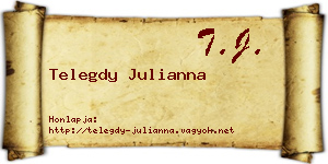 Telegdy Julianna névjegykártya